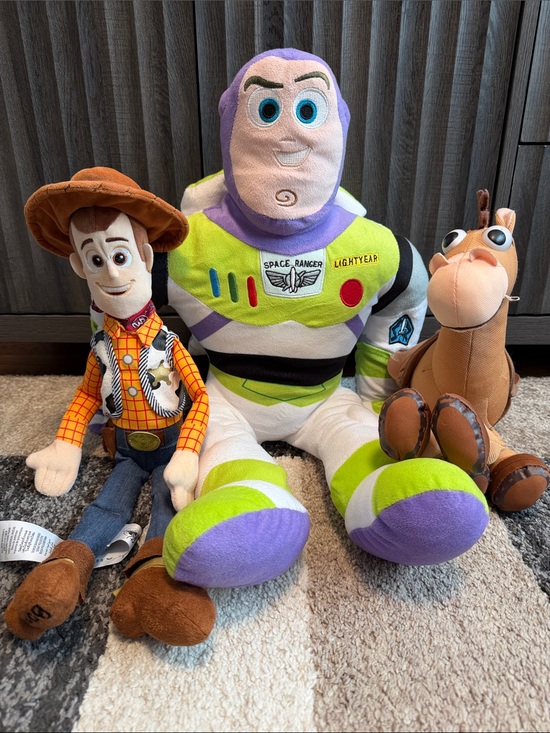 Disney Other - Toy Story stuffies: oversized Buzz, Bonnie’s Woody, galloping Bullseye GUC!